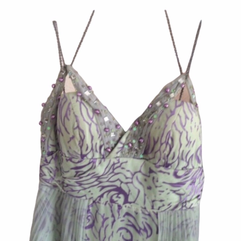 🔴Stunning Light Green/Purple Dress - Picture 3 of 4